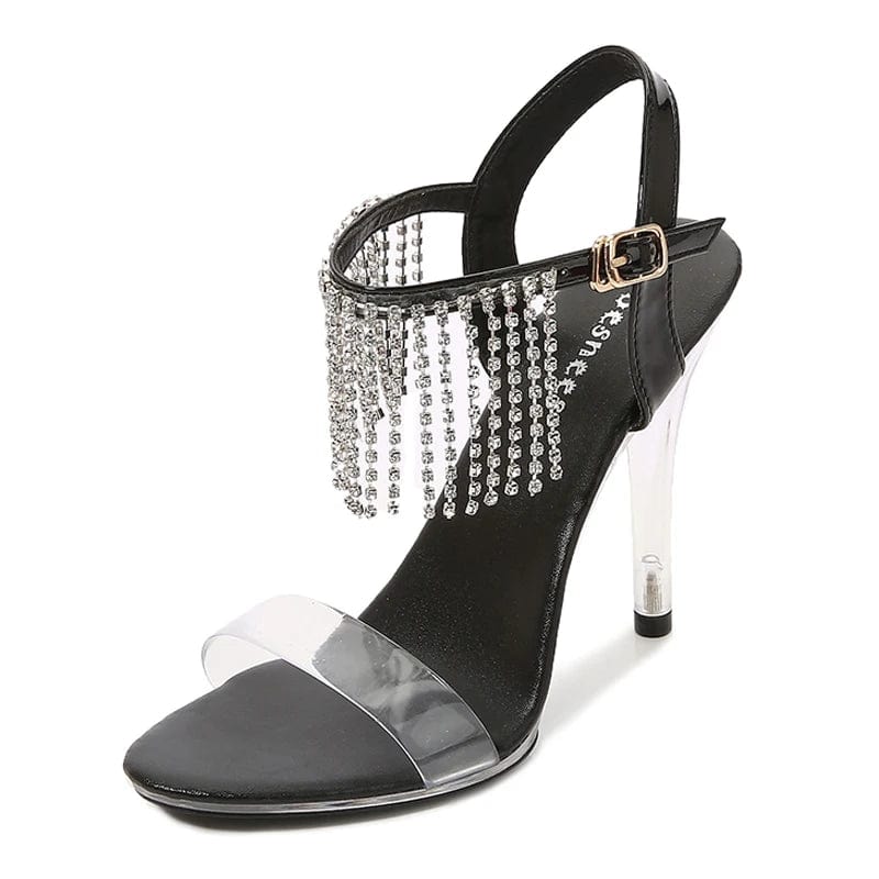 Newest Trendy 11 CM Clear Heel Strippers Ladies Sexy Summer Shoes Women Big Size High Heels Sandals