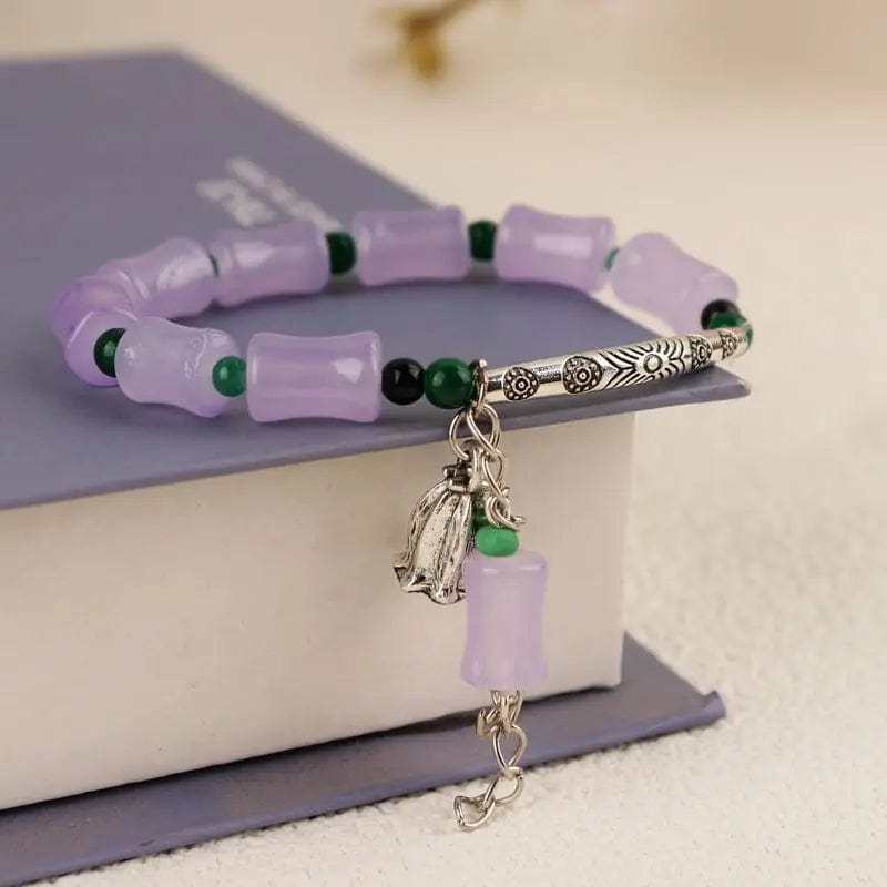 Newly Popular In 2024 Flower Bracelet Female Forest Student Colored Bracelet Minimalist and Niche Crystal Bracelets