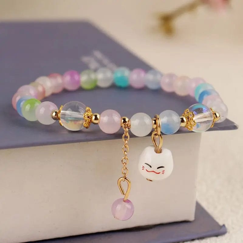 Newly Popular In 2024 Flower Bracelet Female Forest Student Colored Bracelet Minimalist and Niche Crystal Bracelets