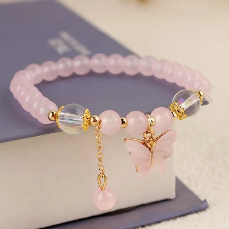Newly Popular In 2024 Flower Bracelet Female Forest Student Colored Bracelet Minimalist and Niche Crystal Bracelets