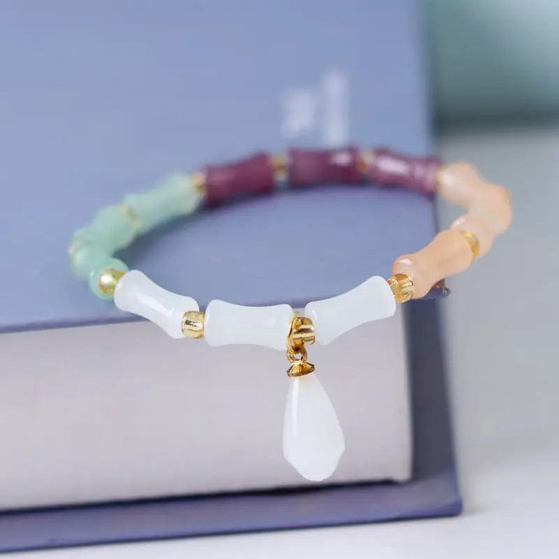 Newly Popular In 2024 Flower Bracelet Female Forest Student Colored Bracelet Minimalist and Niche Crystal Bracelets