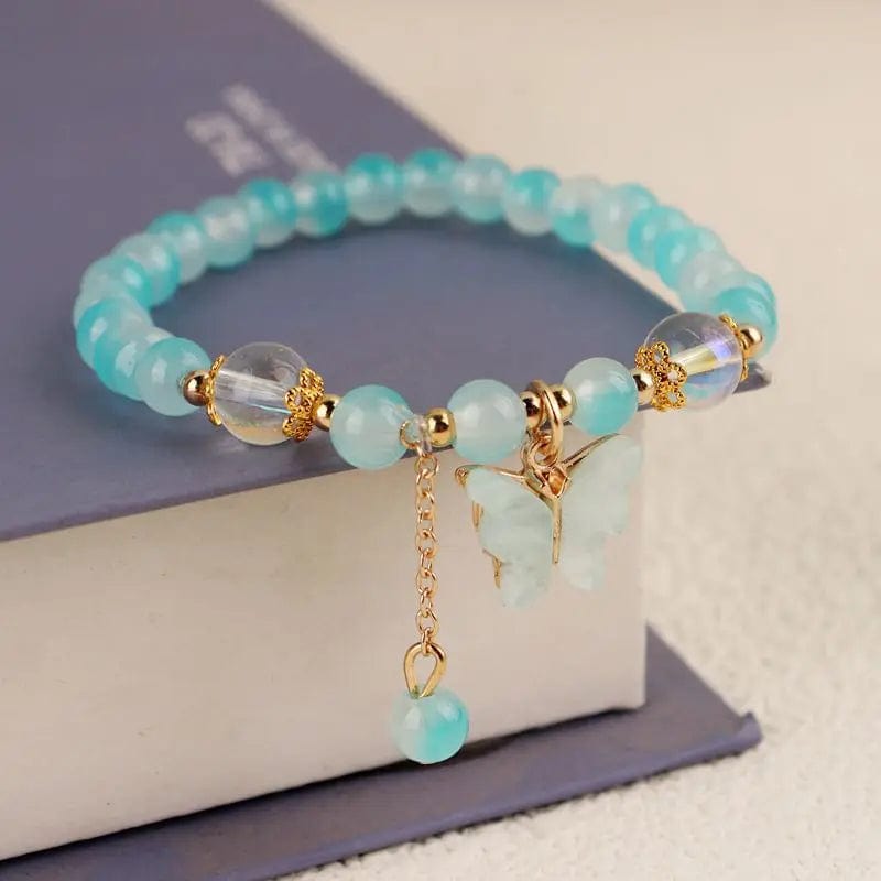 Newly Popular In 2024 Flower Bracelet Female Forest Student Colored Bracelet Minimalist and Niche Crystal Bracelets