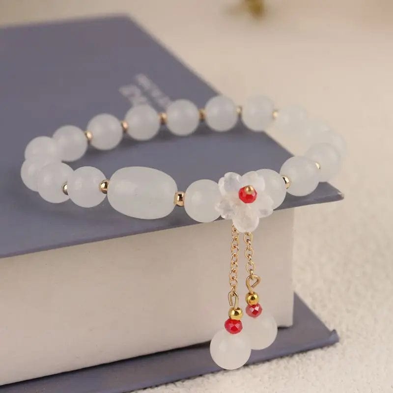 Newly Popular In 2024 Flower Bracelet Female Forest Student Colored Bracelet Minimalist and Niche Crystal Bracelets