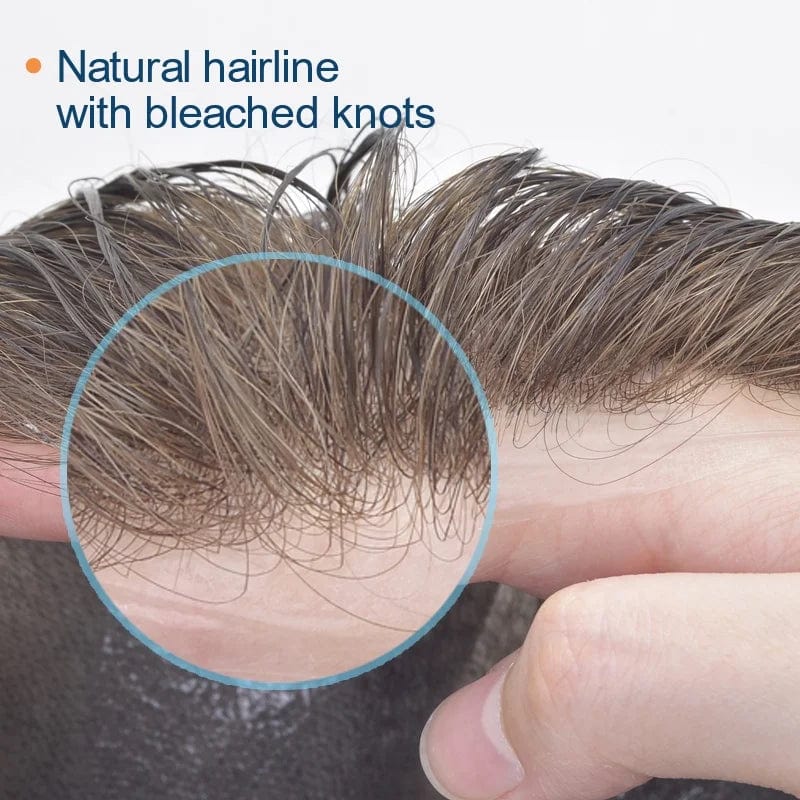 Newtimes hair stock fine mono french lace mens human hair replacement systems toupee for men