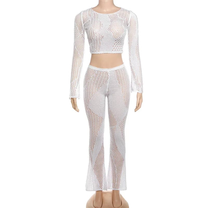 Night Out Outfits Two Piece Pet Women Clothing Sexy See Through Night Wear 2 Piece Sets Women Spring Club Wear Sexy