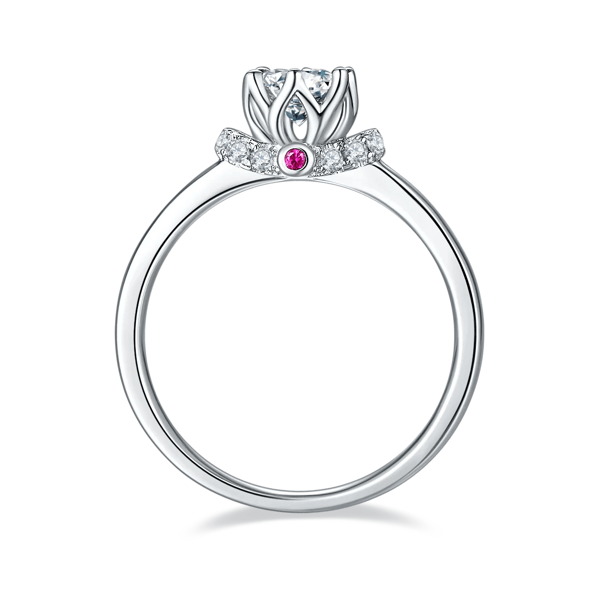 NINE'S Custom Woman jewelry Silver Rings Sterling Silver 925 Jewellery Colored Ruby Fashion Ring 925 Sterling Silver Rings