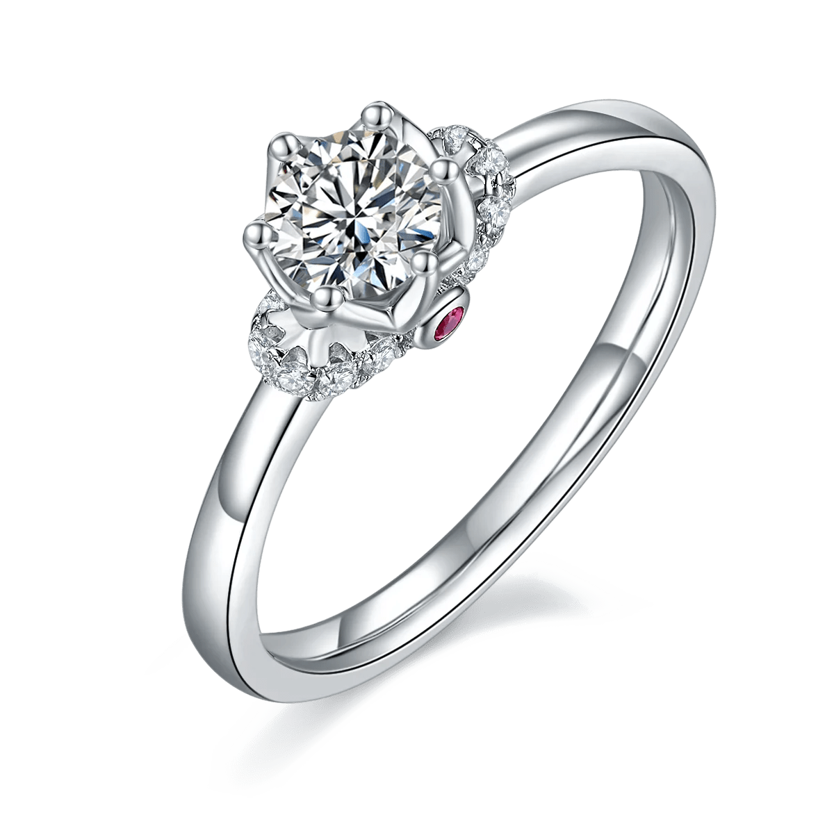 NINE'S Custom Woman jewelry Silver Rings Sterling Silver 925 Jewellery Colored Ruby Fashion Ring 925 Sterling Silver Rings