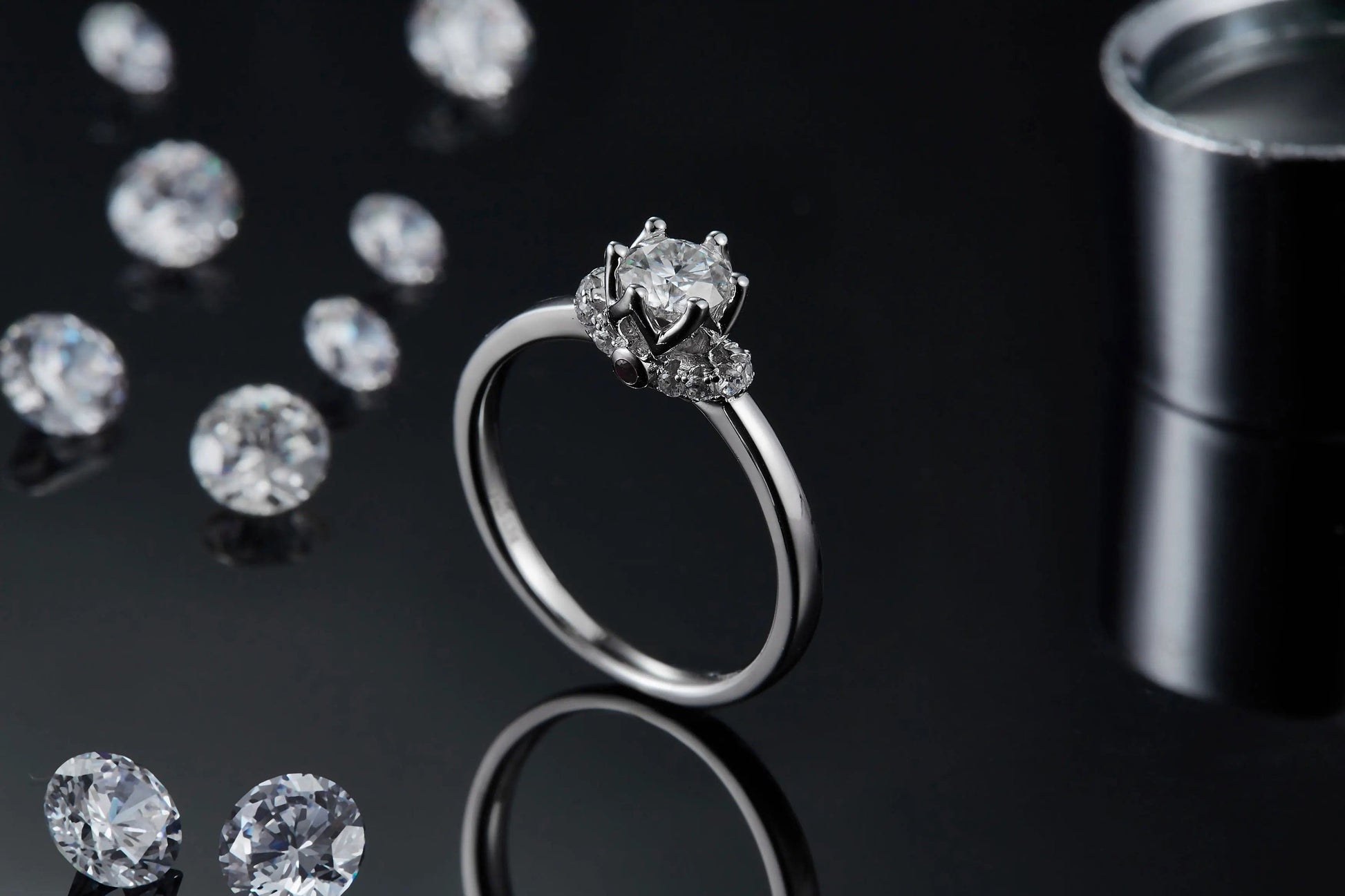 NINE'S Custom Woman jewelry Silver Rings Sterling Silver 925 Jewellery Colored Ruby Fashion Ring 925 Sterling Silver Rings