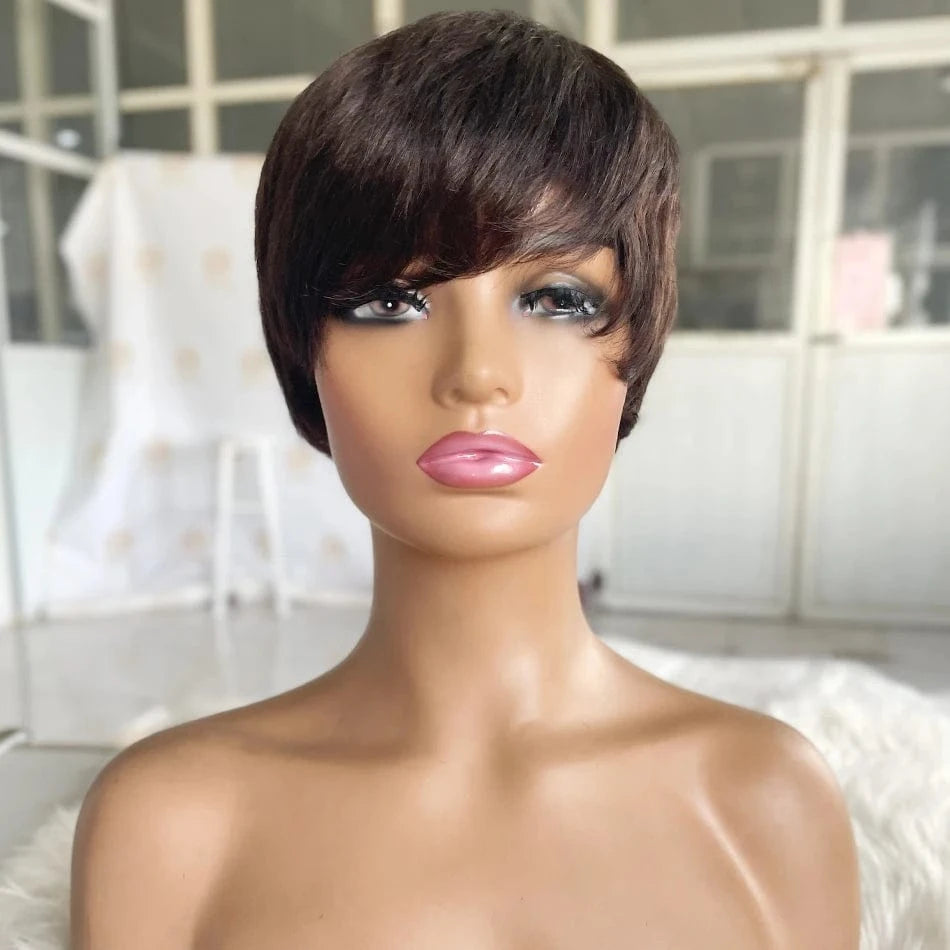 NO.17 / Picture Shown 8 Inch Deep Curly Short Cut Bob Wigs Human Hair Bob Lace Frontal Wig Front Pre Plucked Original Brazilian with Baby Hair