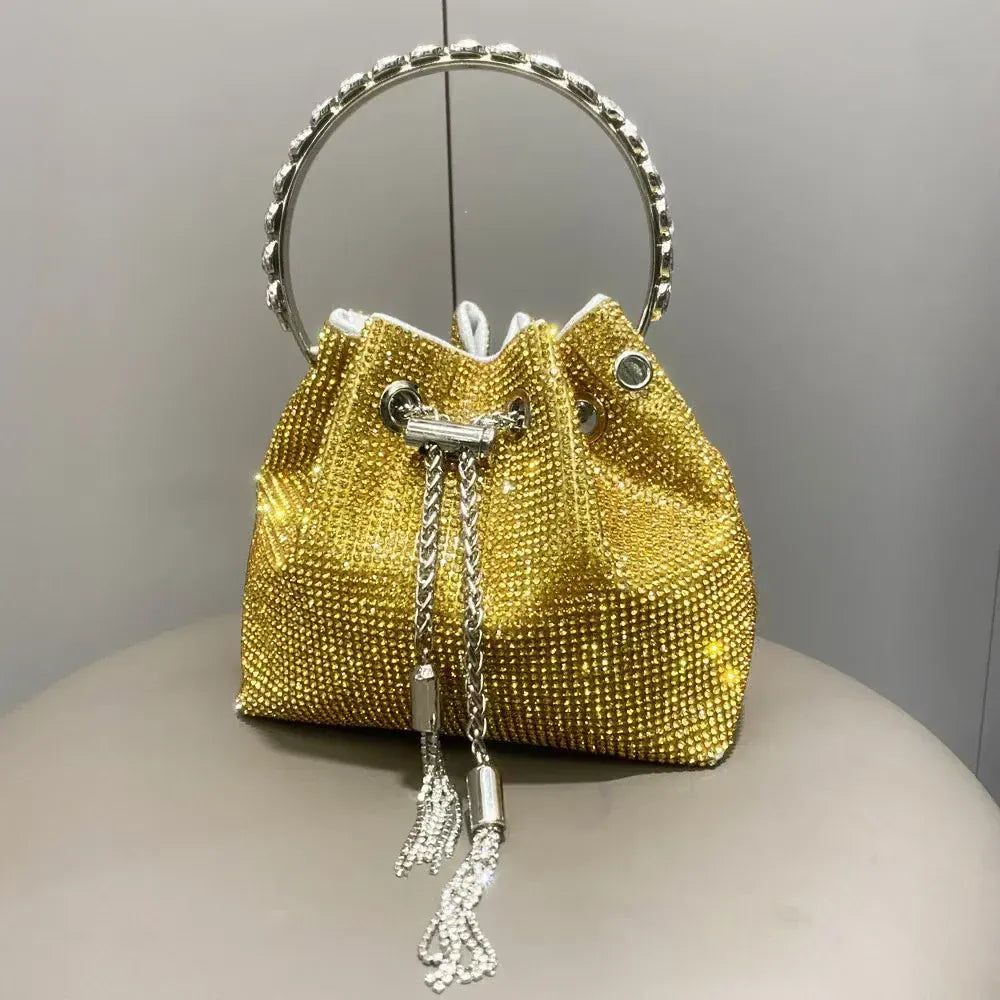 no gift box 28 / 16x10x14CM Luxury Designer Women's Handbag Crystal Shiny Rhinestones Diamond Evening Bag Wedding Party Clutch Purse Shoulder Crossbody Bag