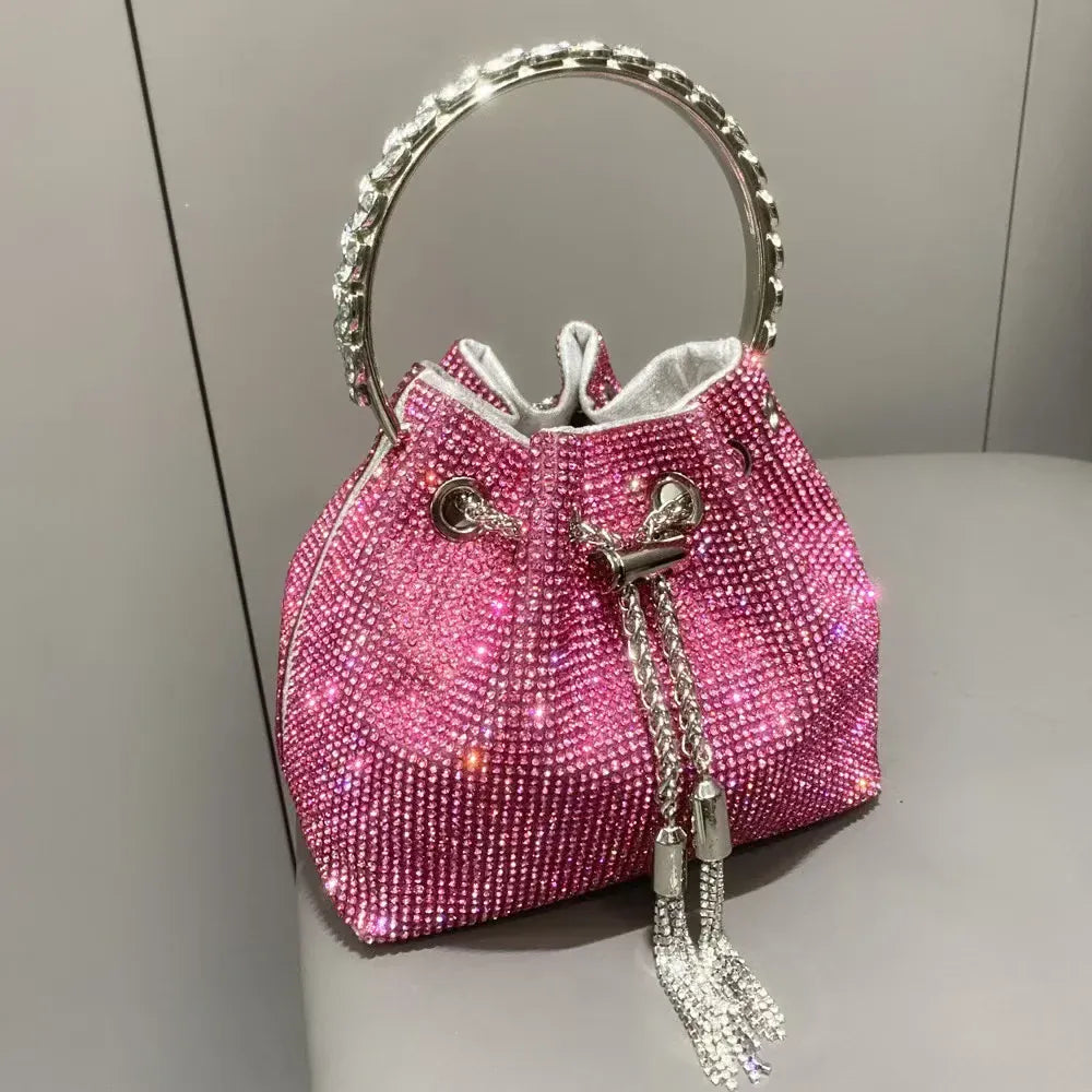 no gift box 46 / 16x10x14CM Luxury Designer Women's Handbag Crystal Shiny Rhinestones Diamond Evening Bag Wedding Party Clutch Purse Shoulder Crossbody Bag