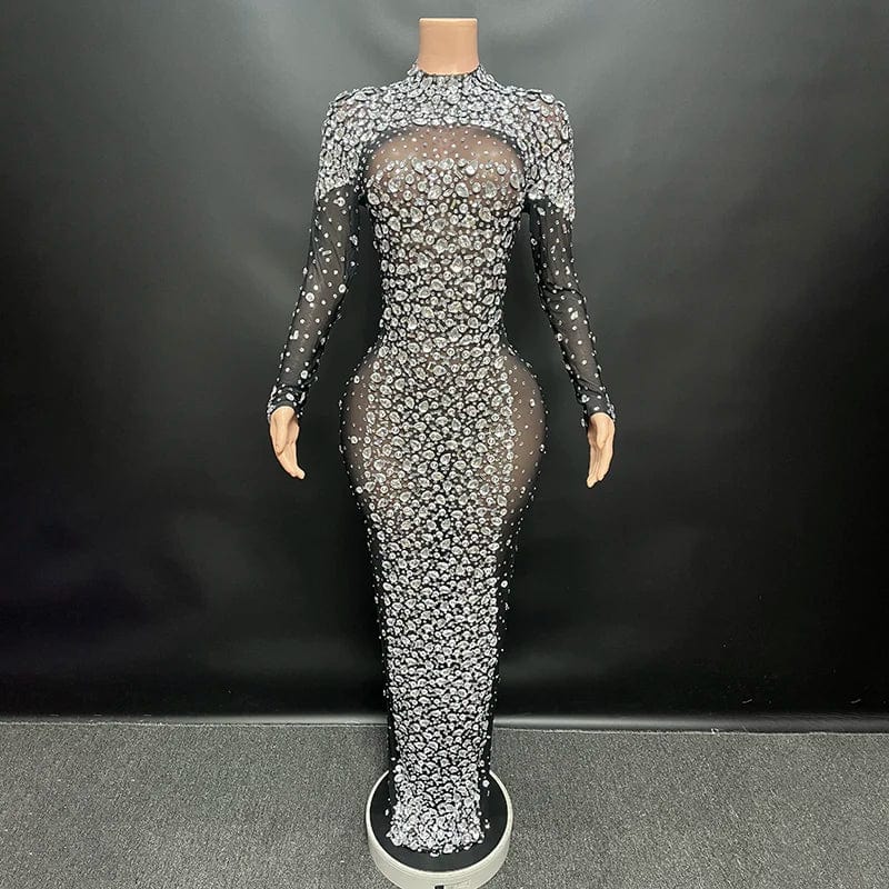NOVANCE Y2222-M women dress dropshipping 2024 prom dresses elegant long bodycon dress sexy rhinestone for party