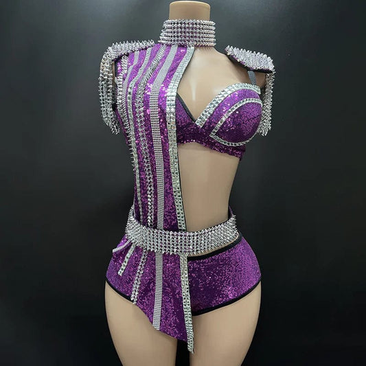 NOVANCE Y2582-C summer dresses women 2024 two piece set women clothing sexy club designer bikini set sparkly  for cocktail