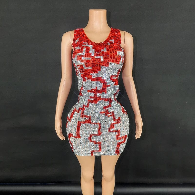 Novance Y3652 Wholesale Products In Bulk Chic Woman Clothing Sleeveless Diamond Evening Dresses Luxury For Women Sexy Mesh