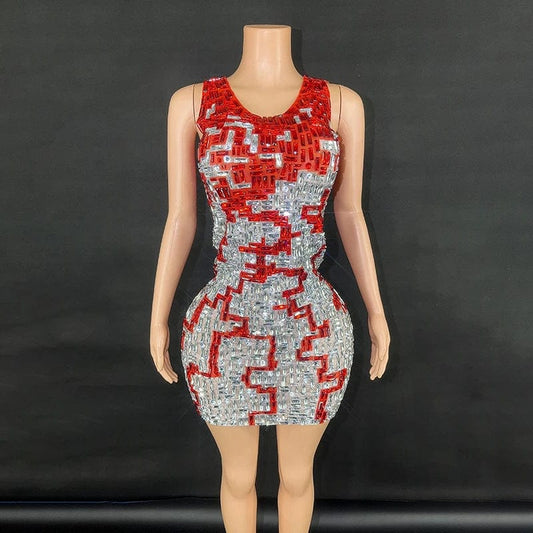 Novance Y3652 Wholesale Products In Bulk Chic Woman Clothing Sleeveless Diamond Evening Dresses Luxury For Women Sexy Mesh