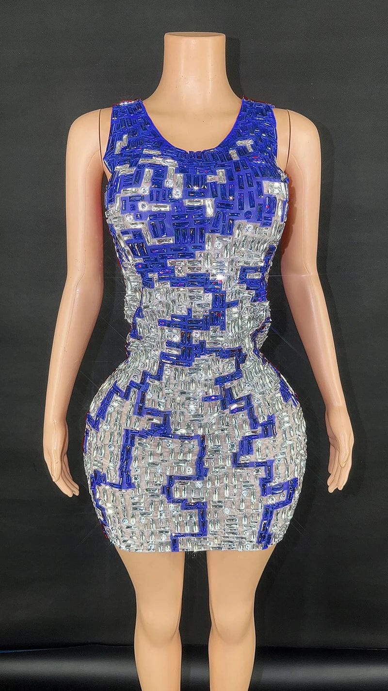 Novance Y3652 Wholesale Products In Bulk Chic Woman Clothing Sleeveless Diamond Evening Dresses Luxury For Women Sexy Mesh