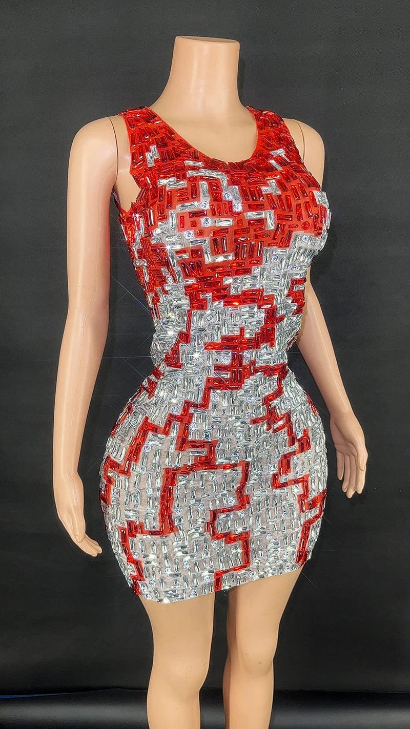 Novance Y3652 Wholesale Products In Bulk Chic Woman Clothing Sleeveless Diamond Evening Dresses Luxury For Women Sexy Mesh