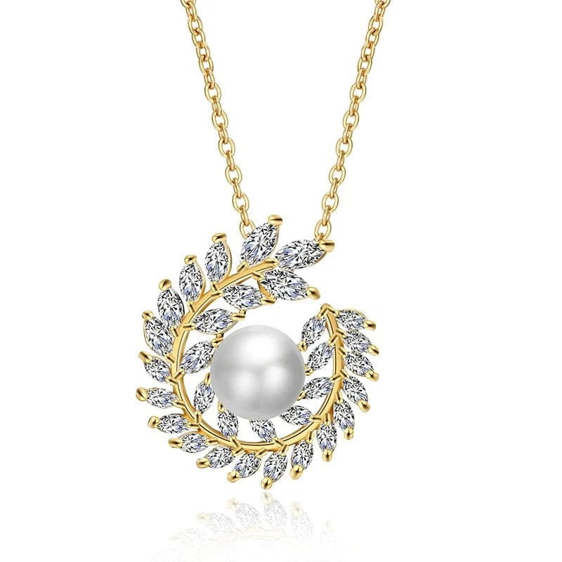 NP2128 Gold RAKOL NP055 fashion arrival wedding women necklace engagement pearl necklace