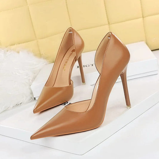 Nude Color Tacon Dama Pumps Trendy Office Wear Comfortable Women Heels 2022