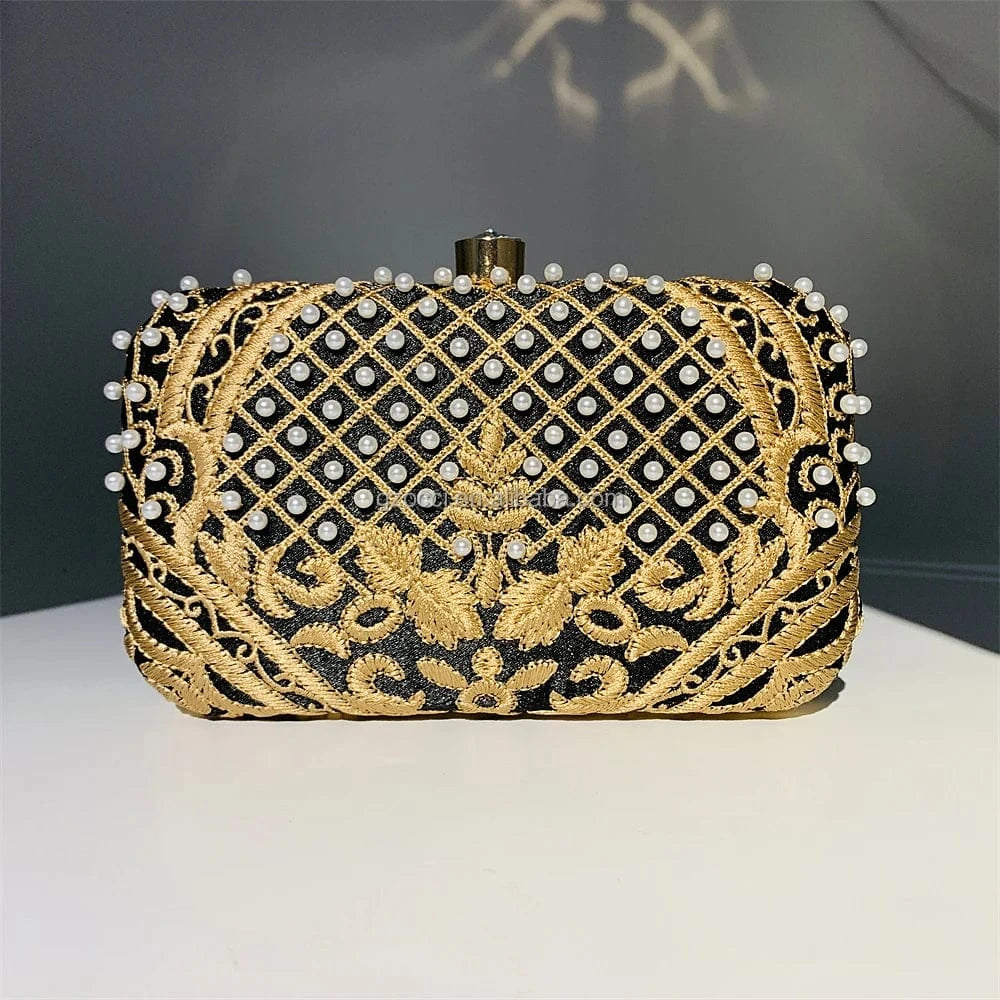 OC4402 Elegant Women Clutch Bag Cheap Price Embroidery Evening Clutch Bag Ladies Wedding Purse