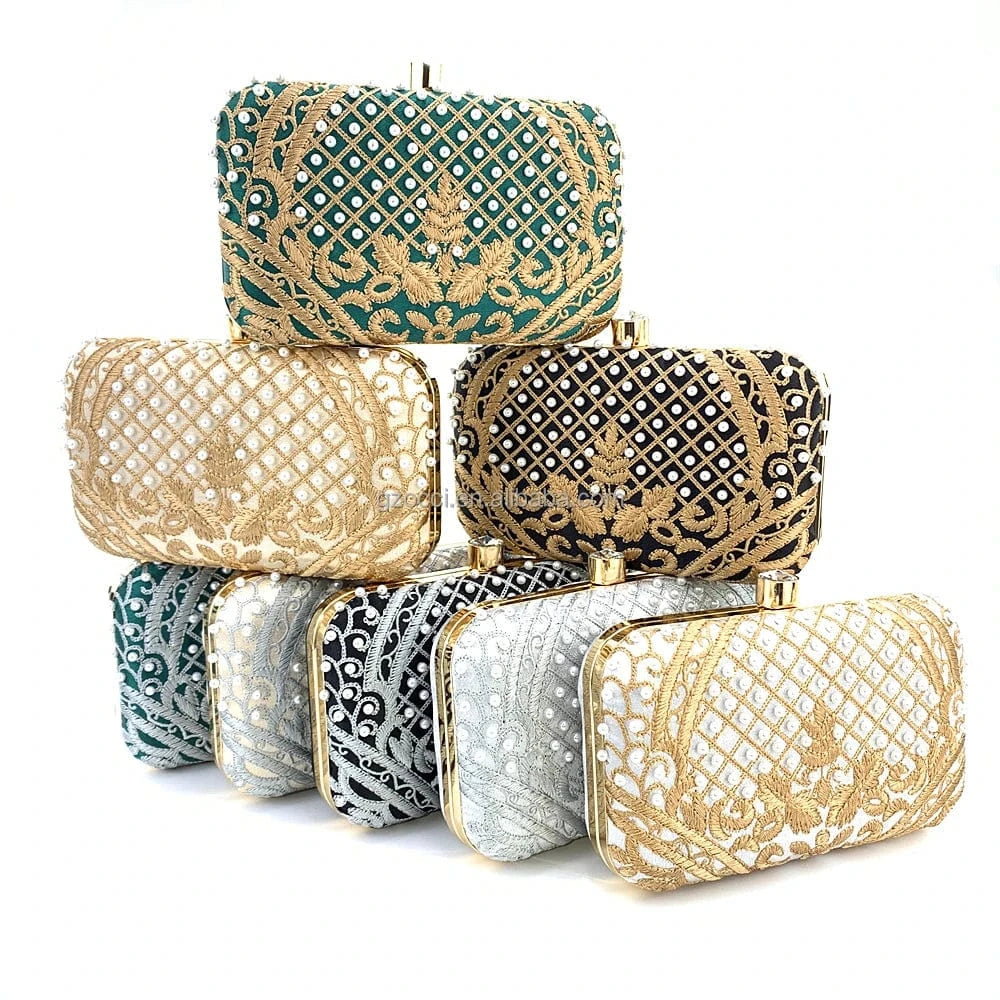OC4402 Elegant Women Clutch Bag Cheap Price Embroidery Evening Clutch Bag Ladies Wedding Purse