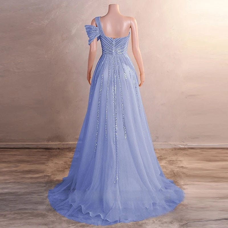 Ocstrade Formal High Split Host Dress 2024 Rhinestone Sequin Glamorous Party Dresses Luxury Beading Wedding Dress Shiny Sequin