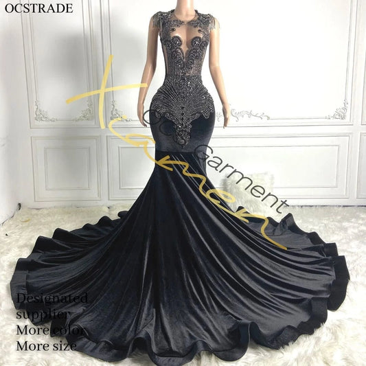 Ocstrade Ready-To-Order Custom Maxi Wedding Dresses 2023 2024. China Black Rhinestone Ball Gown Or Prom Dress Or Wedding Dress