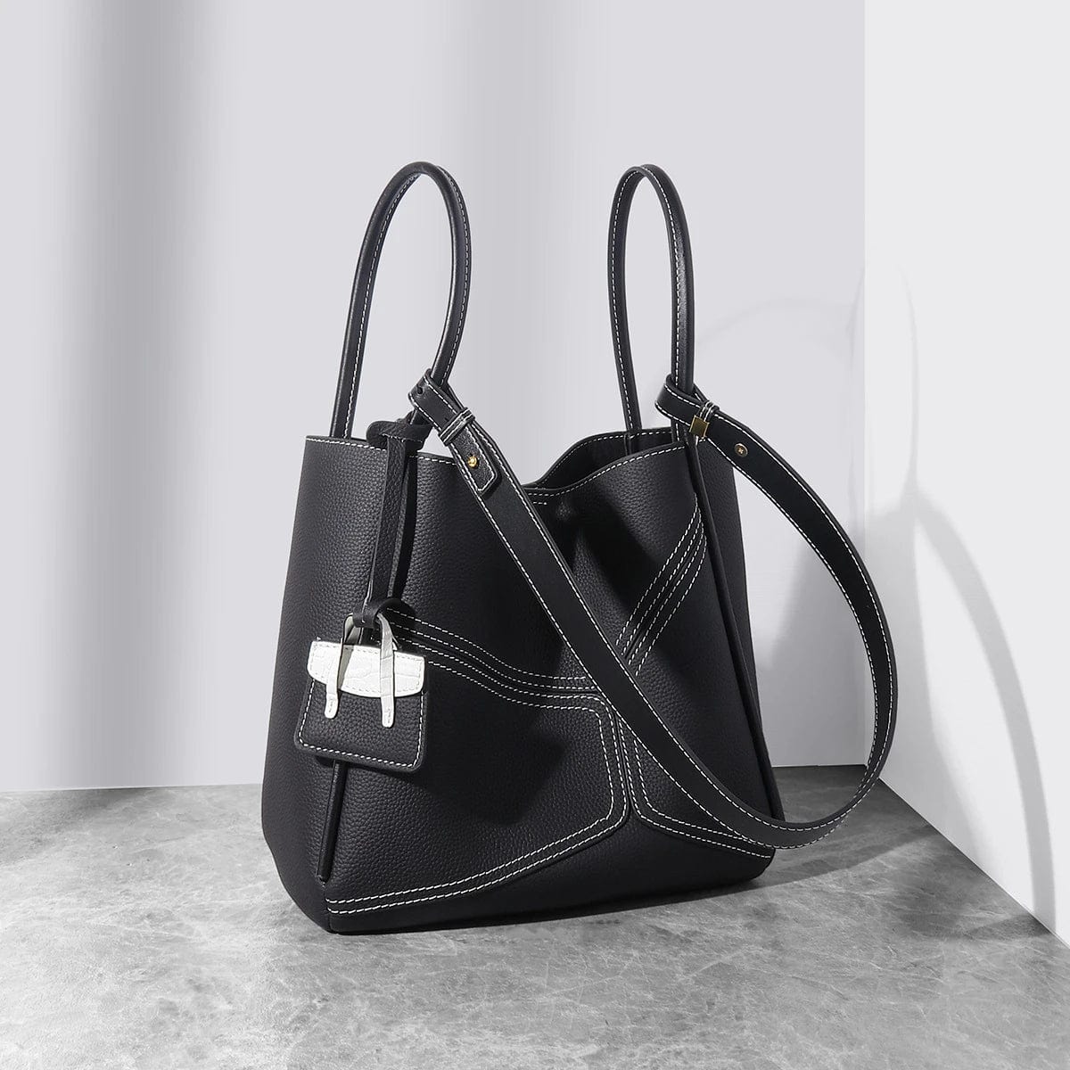 OEM ODM Fashion Branded Women Designer Handbags Women'S Genuine Leather Hand Shoulder Bucket Tote Bags For Ladies Girls Luxury