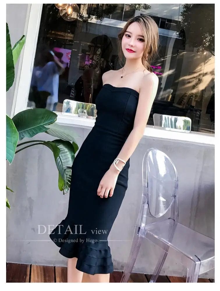 Off Shoulder Sexy Dress Bodycon Dresses Woman Party Night Sleeveless Summer Robe Femme Fishtail Bandage Casual Dresses Pencil
