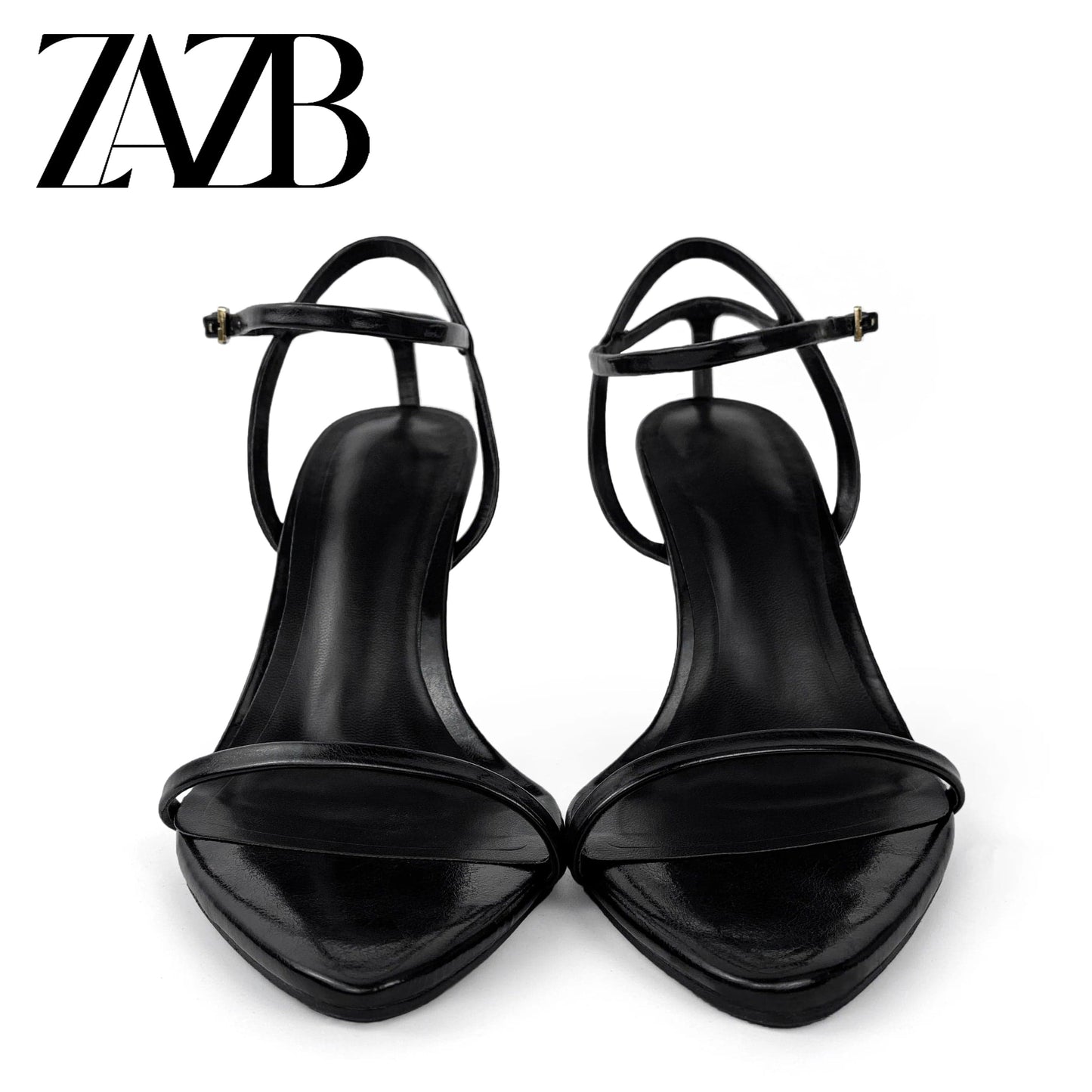 Office Black Custom leather high heels shoes for women sandals and ladies shoes femmes chaussures pour femmes wedding bride