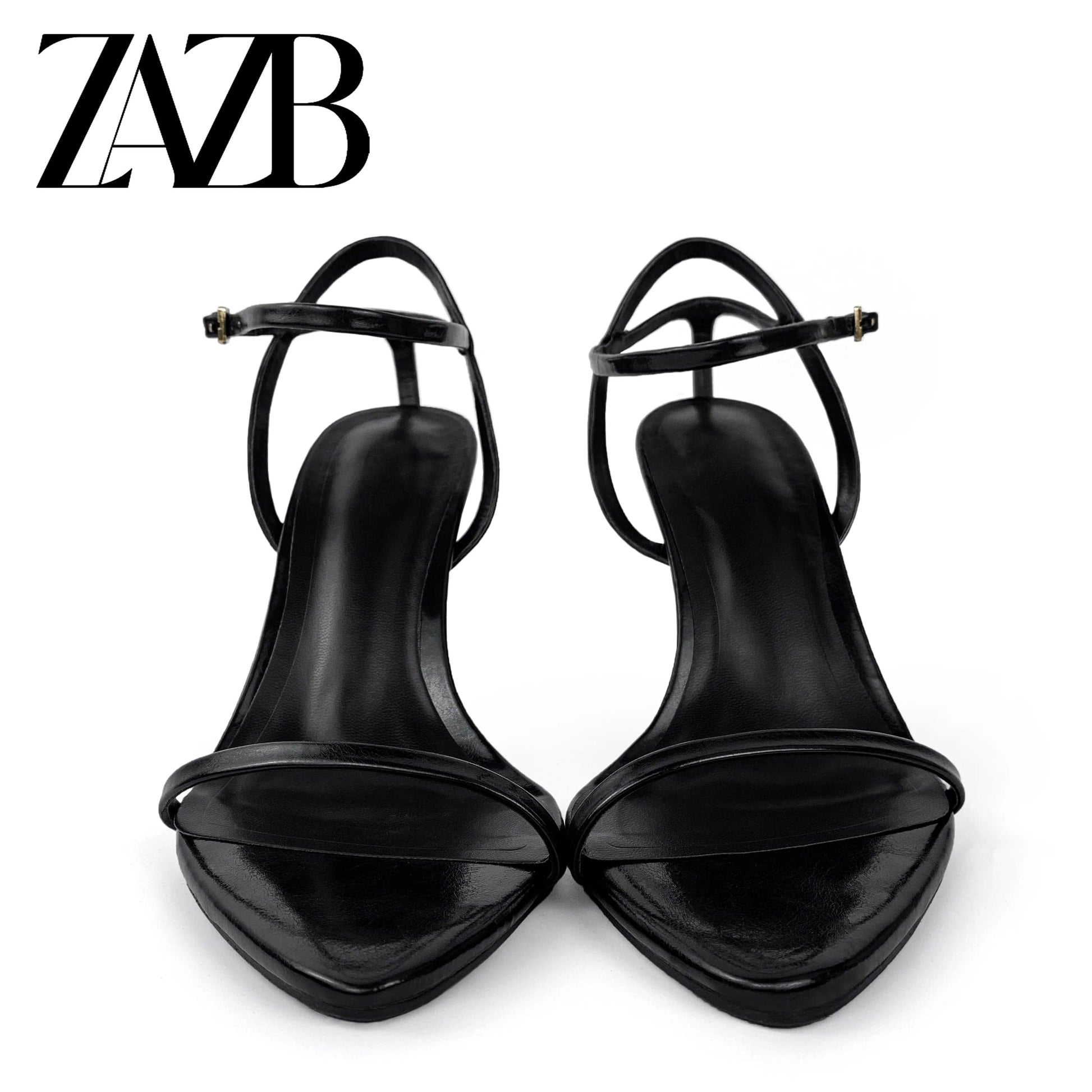 Office Black Custom leather high heels shoes for women sandals and ladies shoes femmes chaussures pour femmes wedding bride