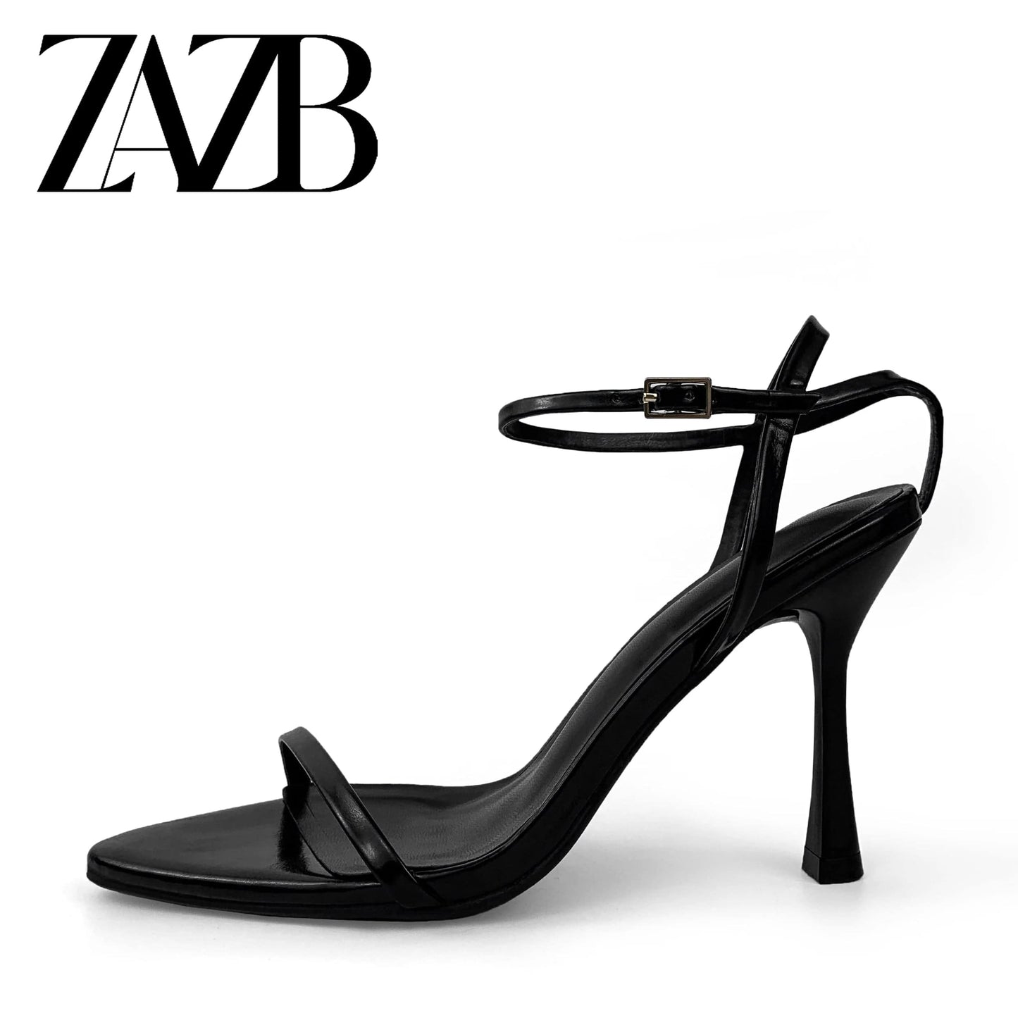 Office Black Custom leather high heels shoes for women sandals and ladies shoes femmes chaussures pour femmes wedding bride