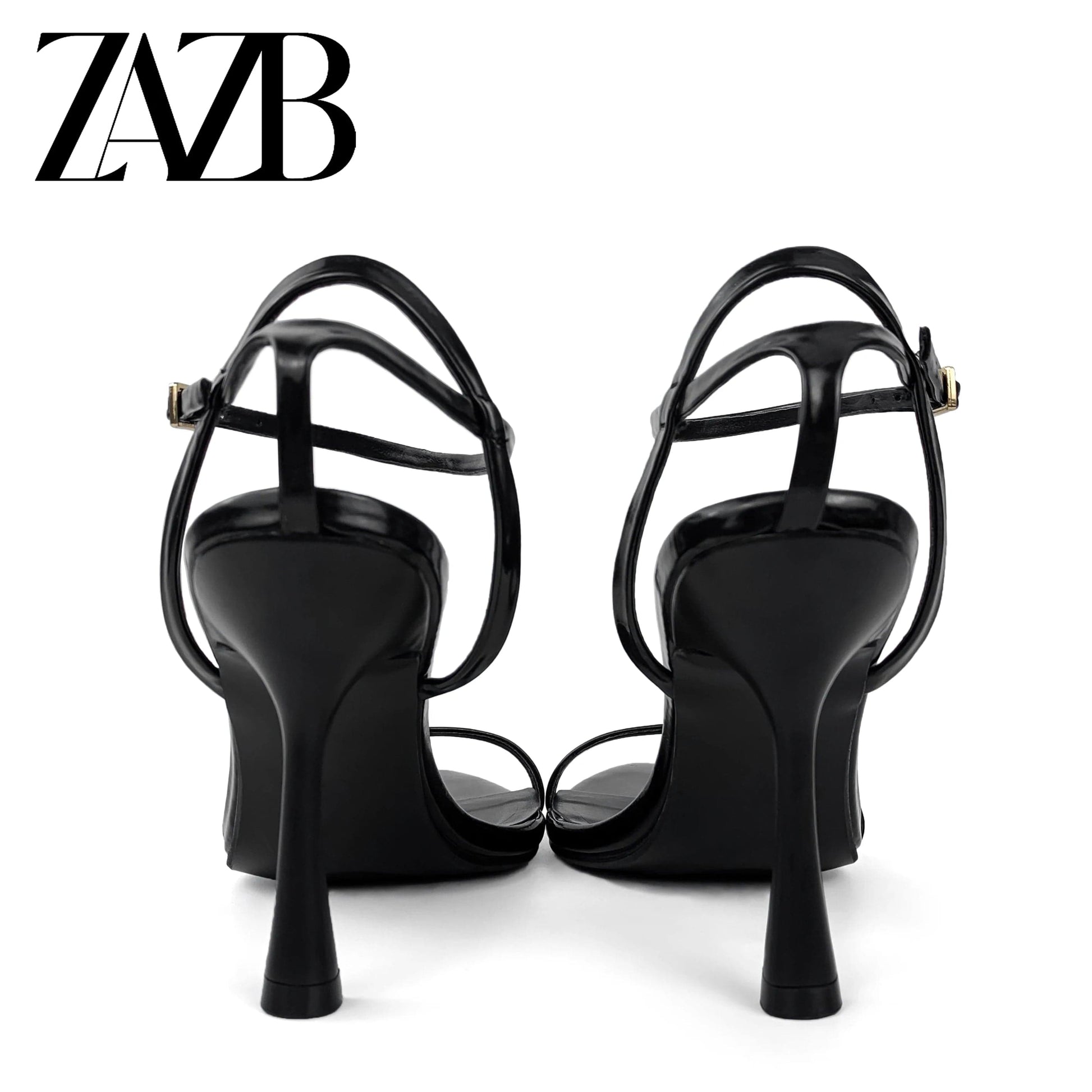 Office Black Custom leather high heels shoes for women sandals and ladies shoes femmes chaussures pour femmes wedding bride