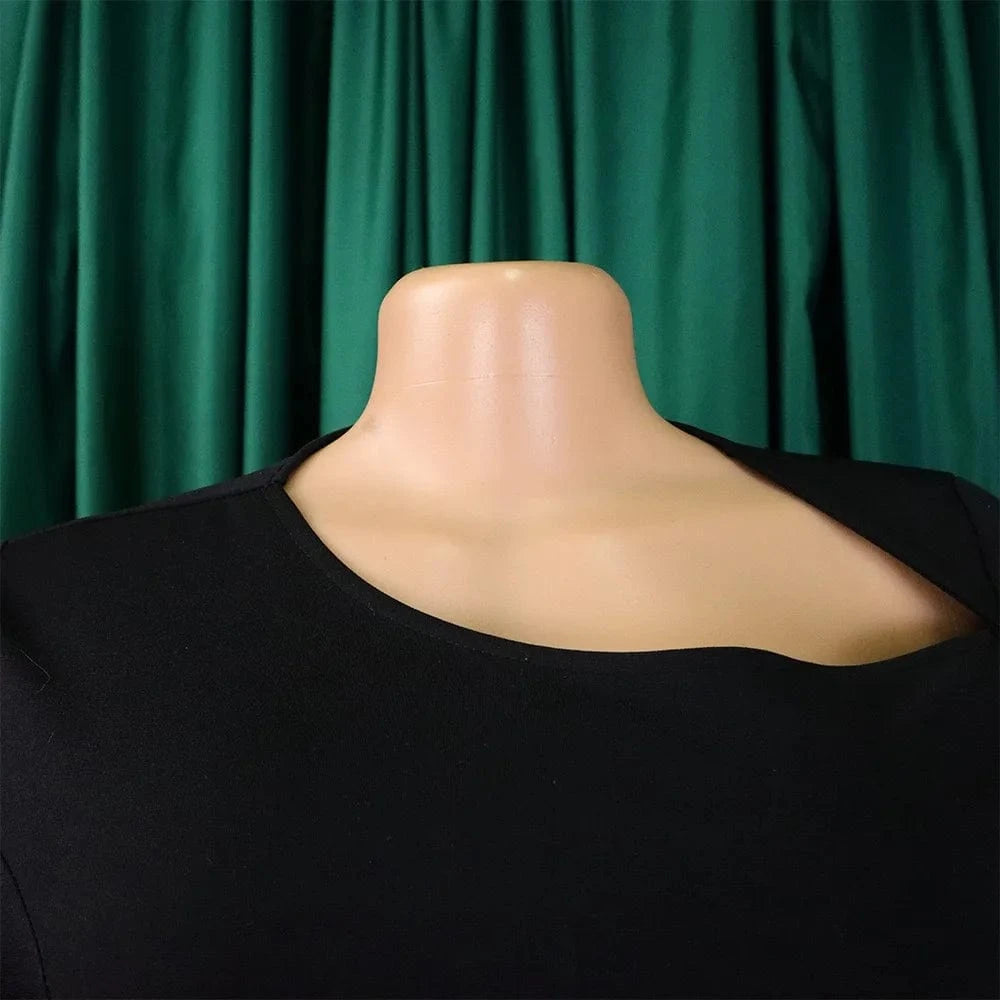 Office Dresses for Woman 2024 New Skew Collar Full Sleeve Sashes Sheath Package Hips Mid Calf Professional Business Work Dress