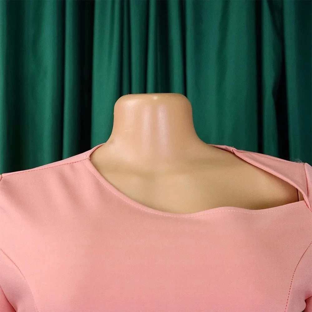 Office Dresses for Woman 2024 New Skew Collar Full Sleeve Sashes Sheath Package Hips Mid Calf Professional Business Work Dress