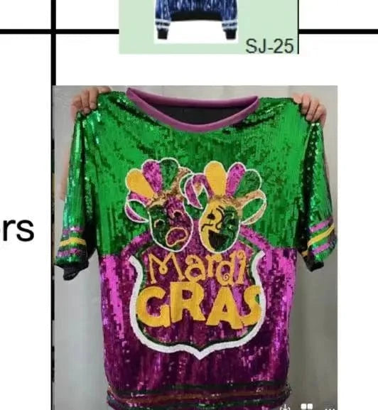 once size / Dress3 mardi gras sequin jacket apparel 2024 sequin dress