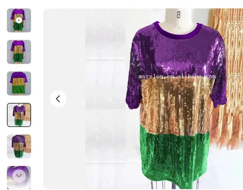 once size / Dress6 mardi gras sequin jacket apparel 2024 sequin dress