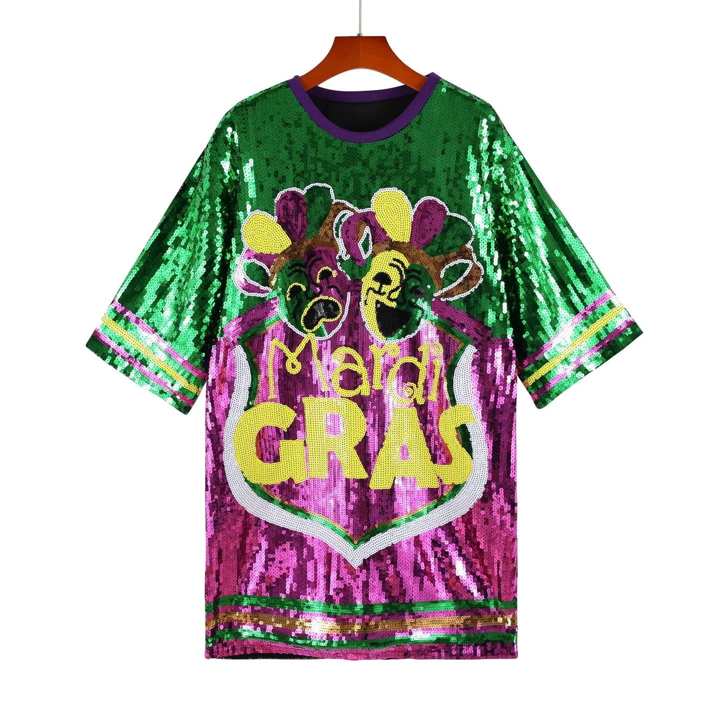 once size / ND3 mardi gras sequin jacket apparel 2024 sequin dress