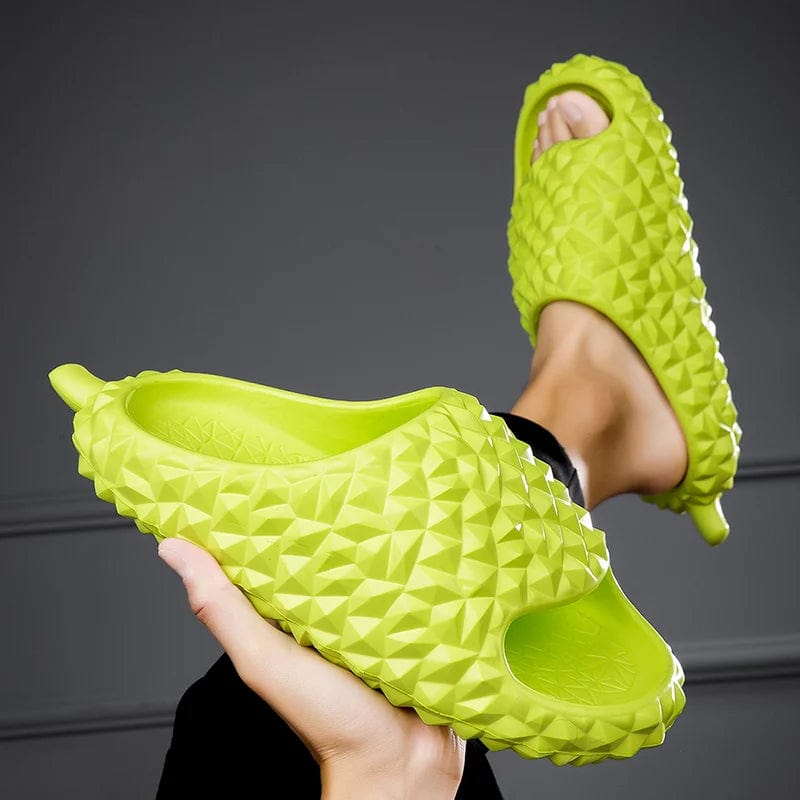 Open Toe Fruit Summer Beach Men Funny Durian Memory Foam Slippers Outdoor Sandals for Women