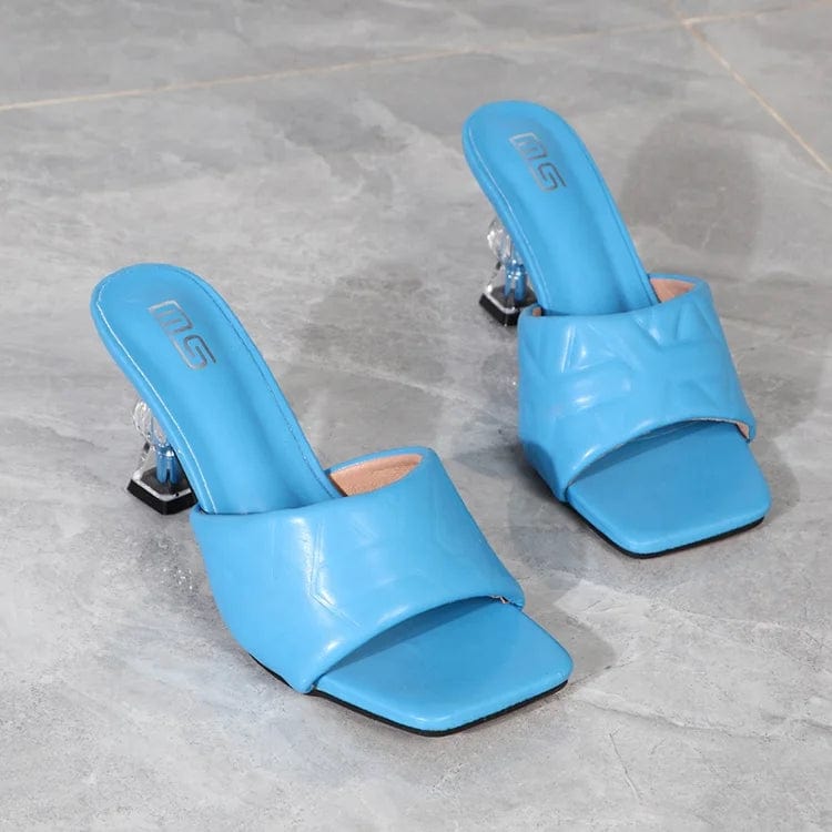 Open Wholesale Female Leather Summer Designer Women Fashion Trend High Heel Slippers Shoes Heeled Sandals For Women And Ladies