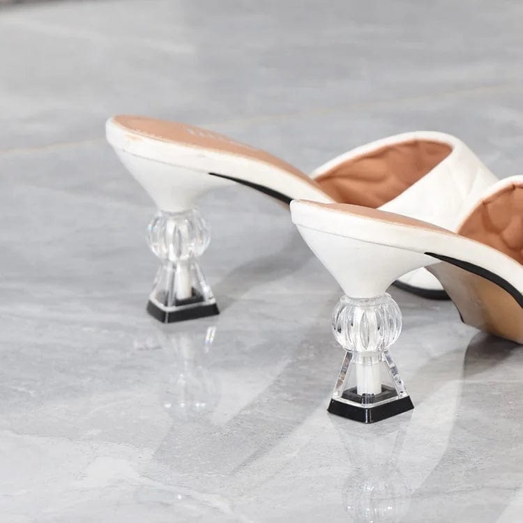 Open Wholesale Female Leather Summer Designer Women Fashion Trend High Heel Slippers Shoes Heeled Sandals For Women And Ladies