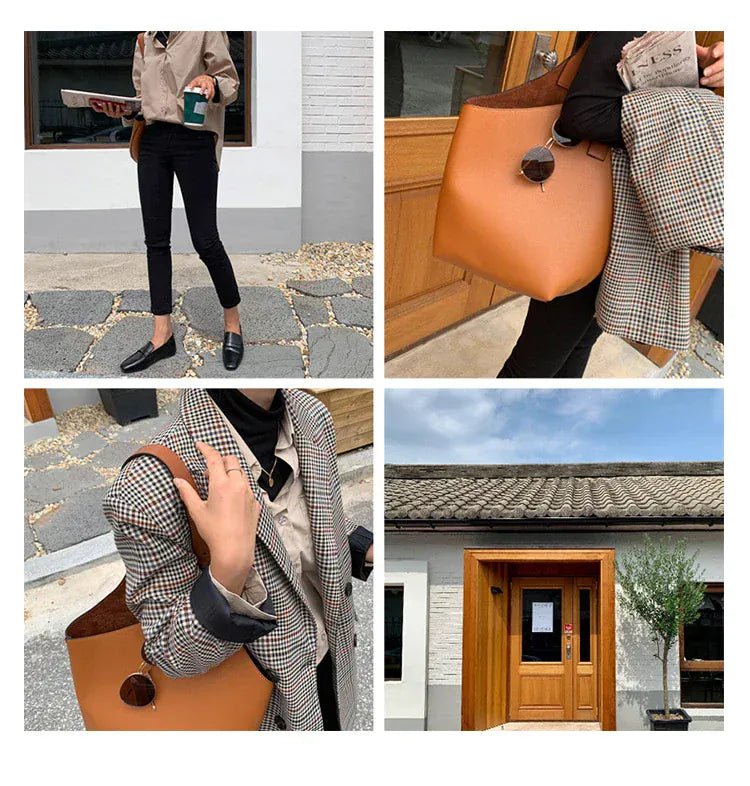 Original Brand Fashion Versatile Bucket Bag Large Capacity Shoulder Tote Bags for Women Hot Selling - SN Wigs & More