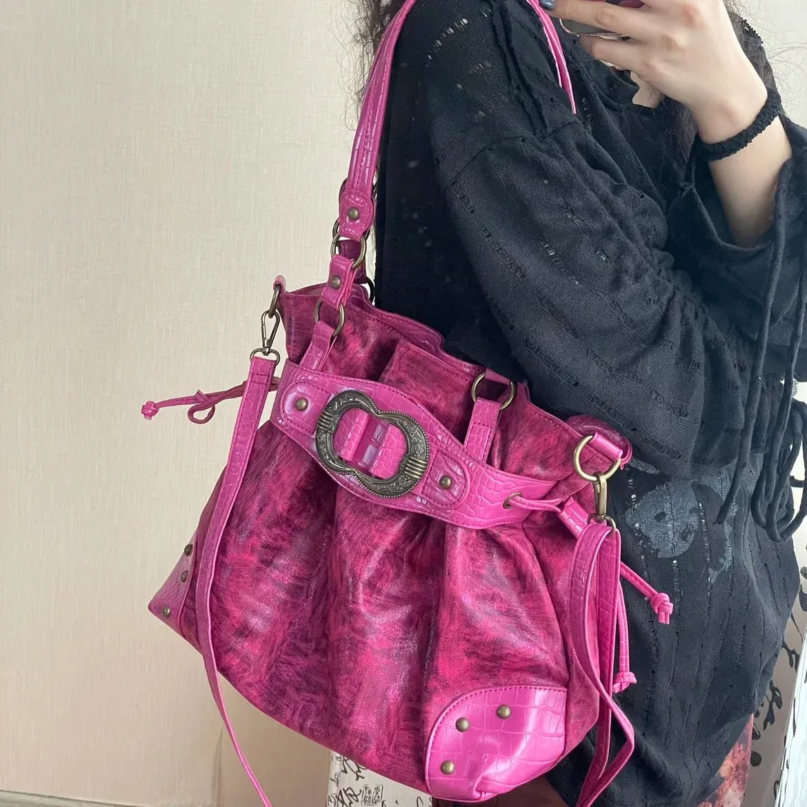 Original Brand Made Old Underarm Bag Large Capacity Tote Crossbody Bags for Women Bolsos Mujer - SN Wigs & More