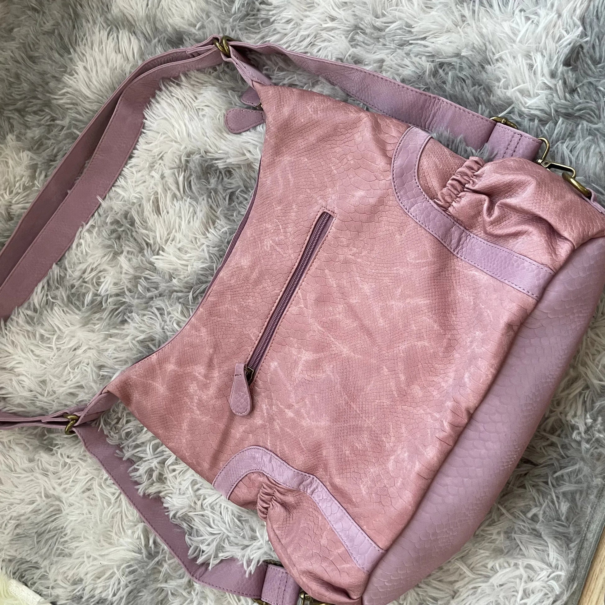 Original Design Retro Rivet Leopard Print Punk Backpack Commuter Large Capacity Tote Crossbody Bags for Women Hot Selling - SN Wigs & More