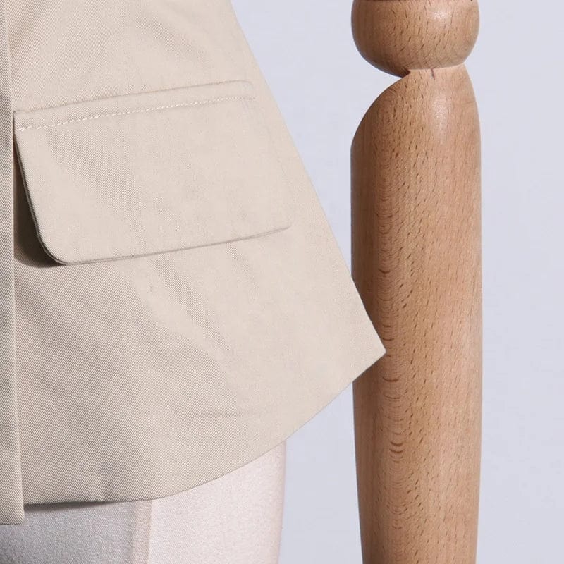 OUDINA 2024 New Style Fashionable Slim Fit Sleeveless One Shoulder Top Design Lapel Suit Waist Women Tops