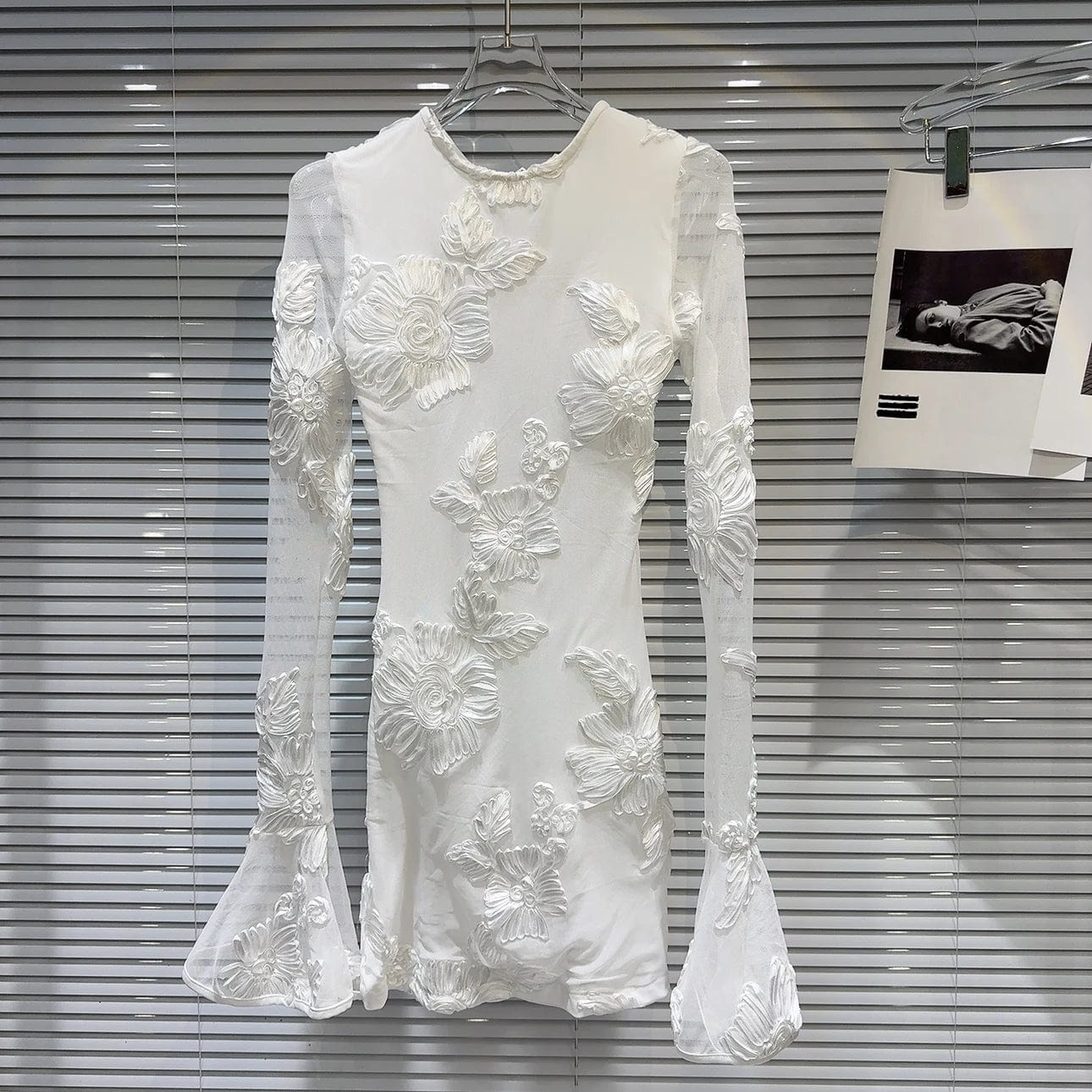 OUDINA New Arrivals Casual Western Dress For Female V-neck Braided Waist Short Sleeve Dress For Women