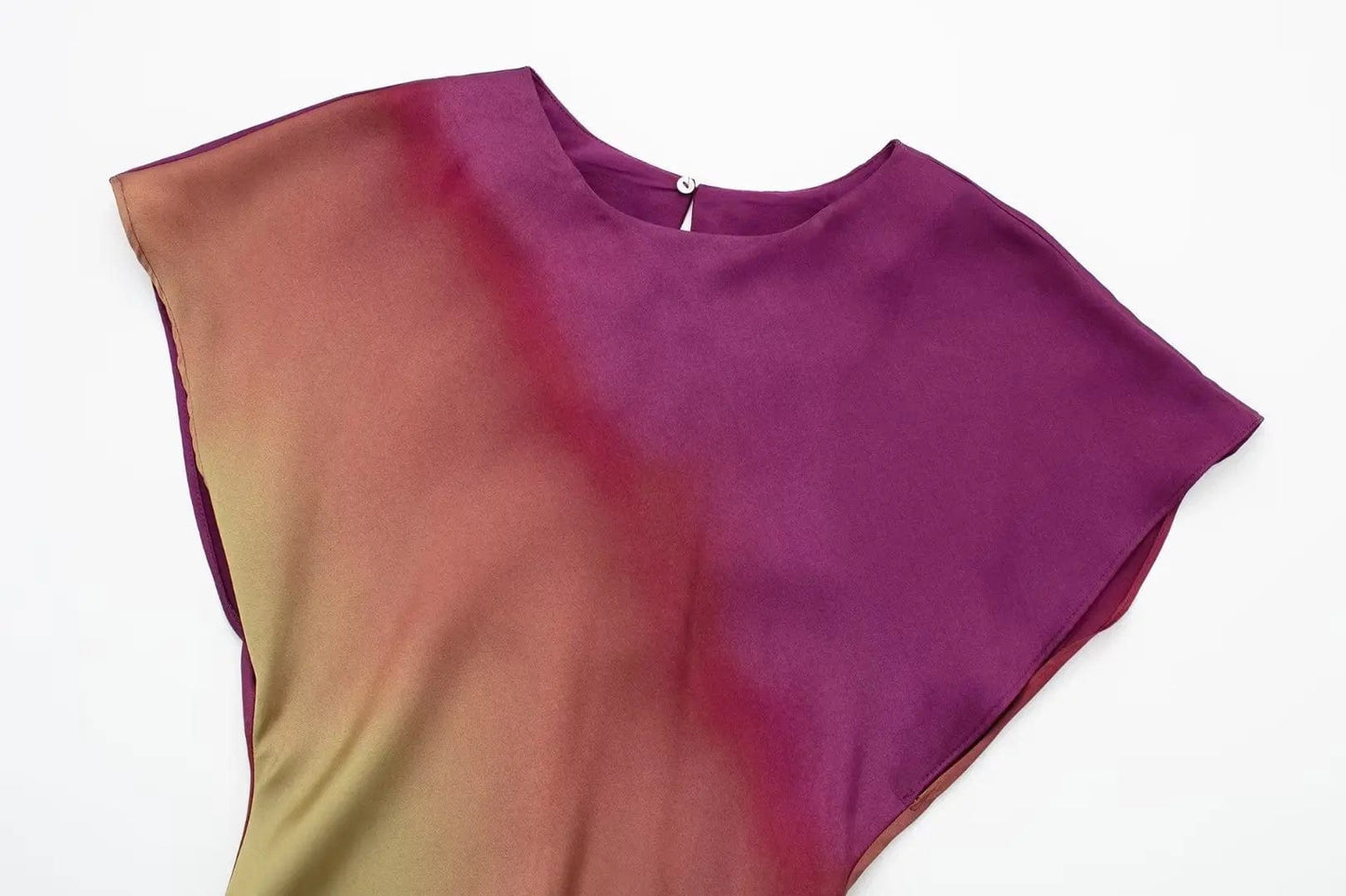 OUDINA Wholesale New Summer Tie Dye Print Waist Short Sleeve Dress Lady Elegant Long Bodycon Casual Dresses