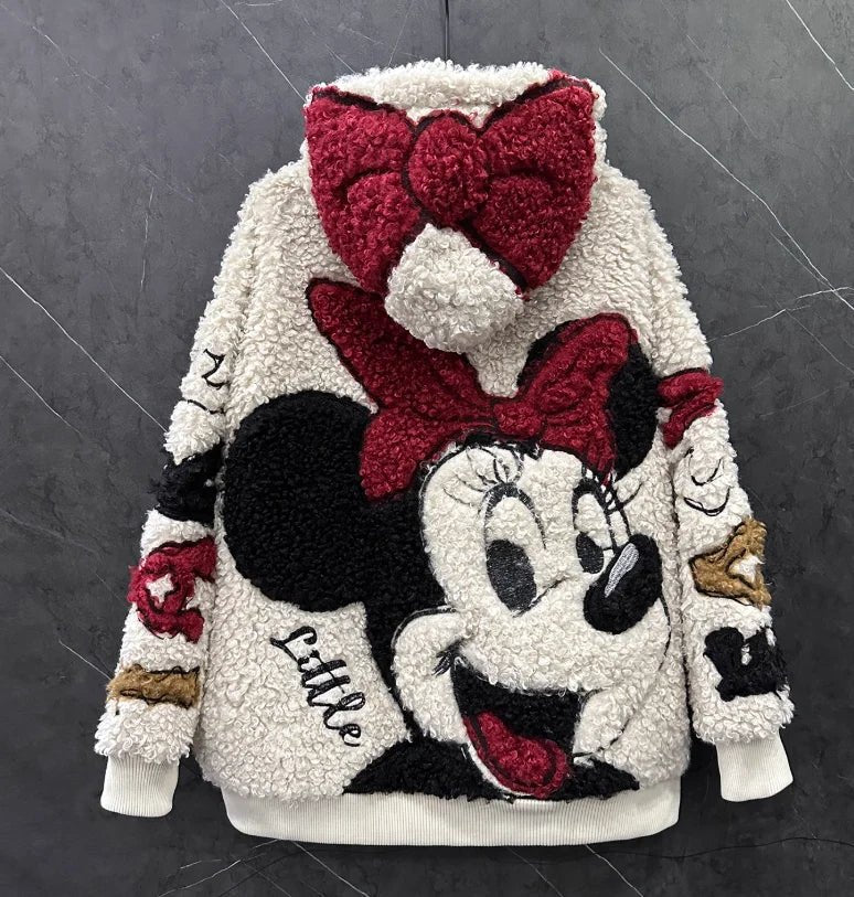 Overcoat Fluffy Hooded Mid Length With Zip Closure Cozy Winter Style - SN Wigs & More