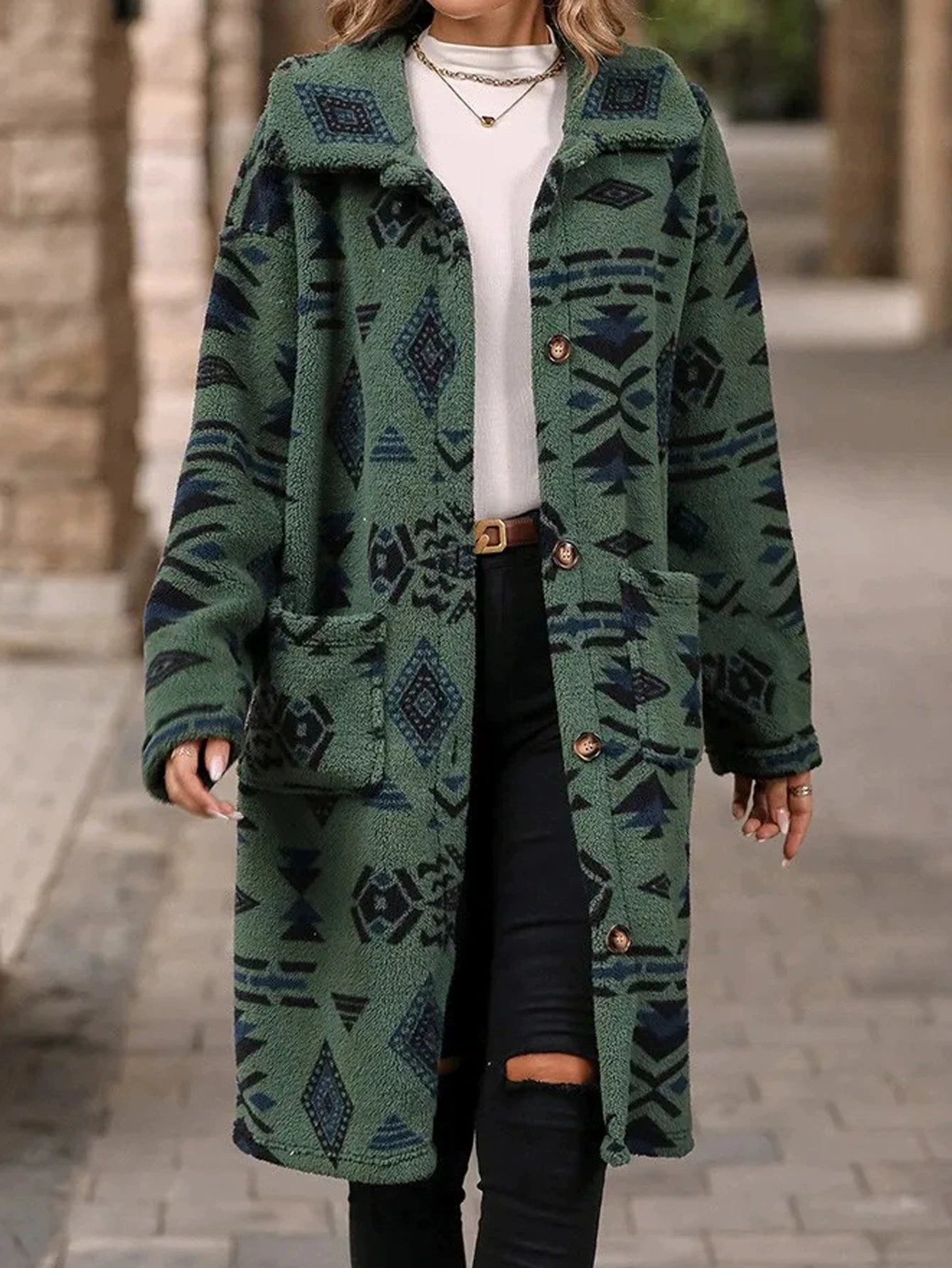 Overcoat + Single - Breasted Design + European American Style - SN Wigs & More