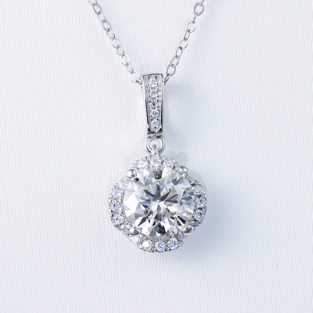 P200611715-6.5 Newest 925 Silver Fine Jewelry Pendants Charms 2 carat Moissanite Diamond Gemstone Jesus Cross Classical Chain Pendant Necklace